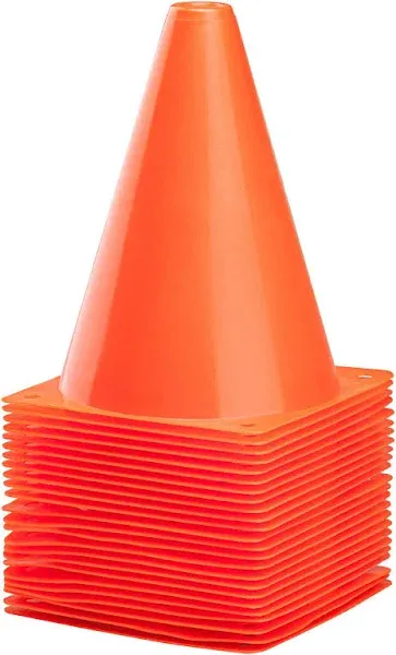 CARTMAN Plastic Training Cones 24 Pack 7&#034;