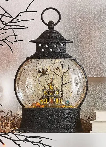 RAZ Imports 10 Inch Haunted Mansion Witch Lighted Water Lantern Halloween Water  | eBay