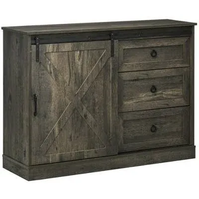 Homcom Farmhouse Sideboard Buffet Cabinet Kitchen Cabinet Coffee Bar Cabinet