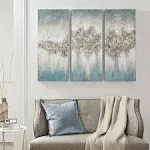 Madison Park Luminous Hand Painted Canvas Wall Art 3-Piece Set, Blue