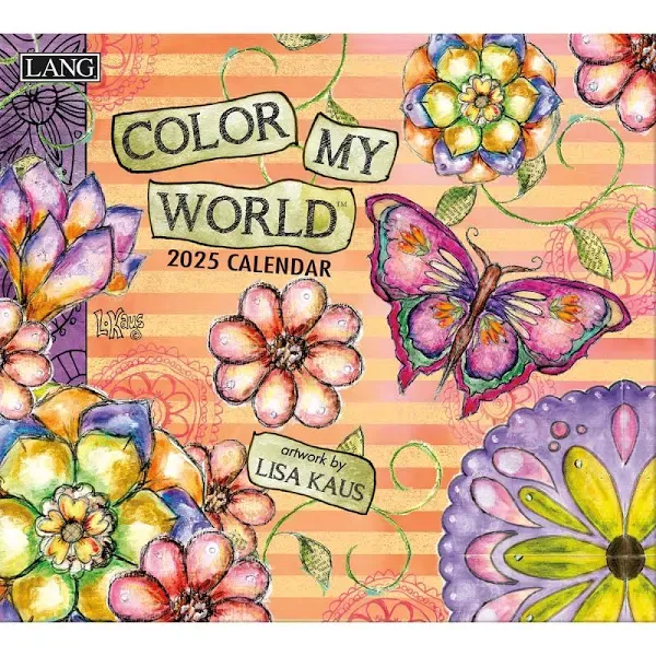 LANG Color My World 2025 Wall Calendar