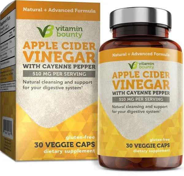 Vitamin Bounty Apple Cider Vinegar Capsules - Apple Cider Vinegar Pills with ...