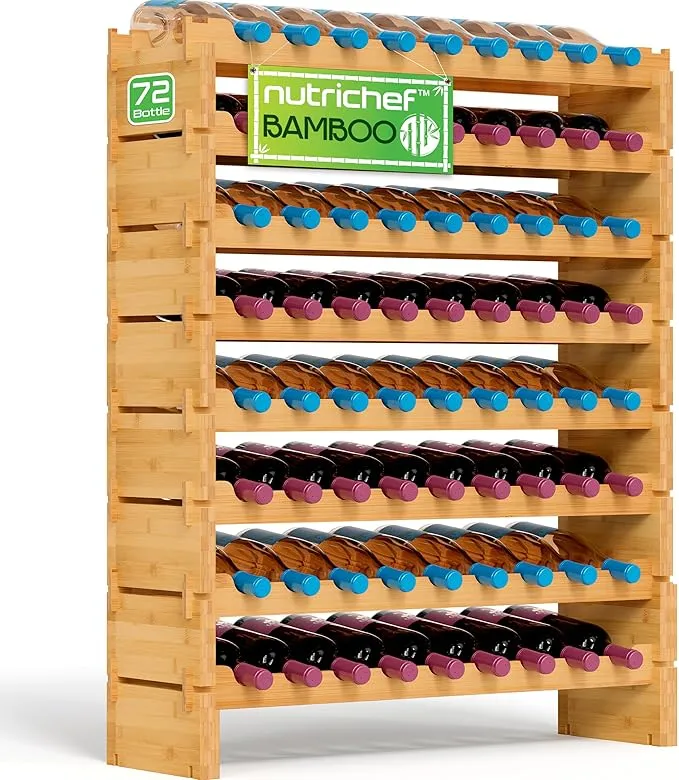 24 Bottle Wine X Rack Shelf Insert - Compatible with NutriChef Modular Wine Rack System - Fits Standard, Magnum and Oversize Size Bottles