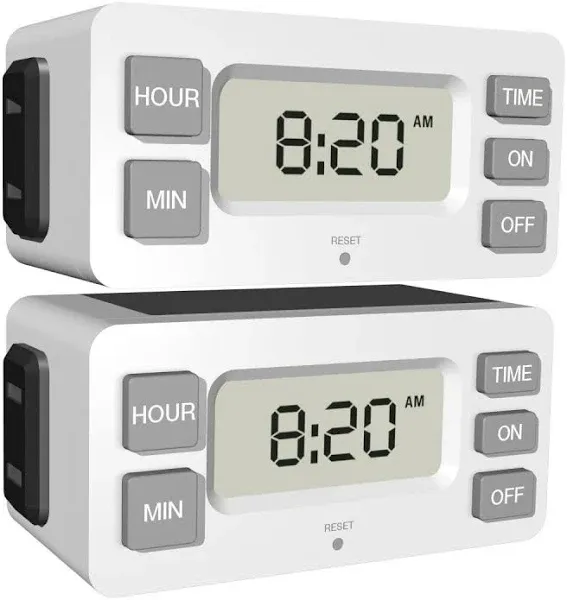 Stanley TimerMax Digislim Polarized 1-Outlet Digital Bar Timer 2-Pack