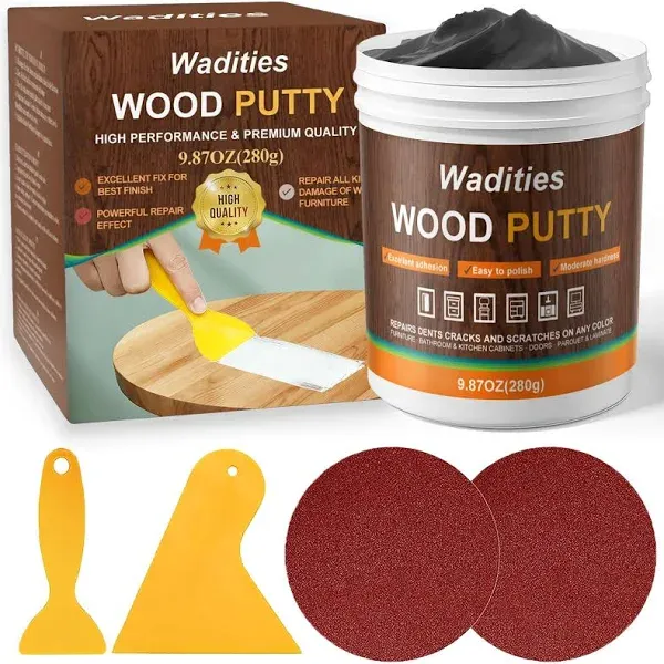 Walnut Wood Filler, Walnut Wood Putty, Paintable Stainable Wood Repair Putty,...