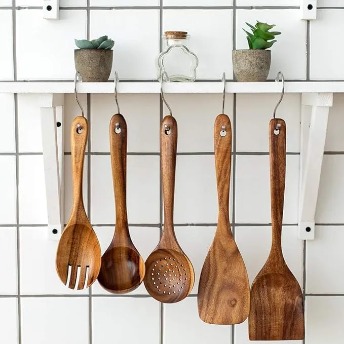 TEZZ Wooden Kitchen Utensils Set