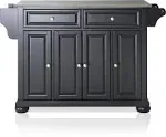 Crosley Alexandria Stainless Steel Top Kitchen Island Black