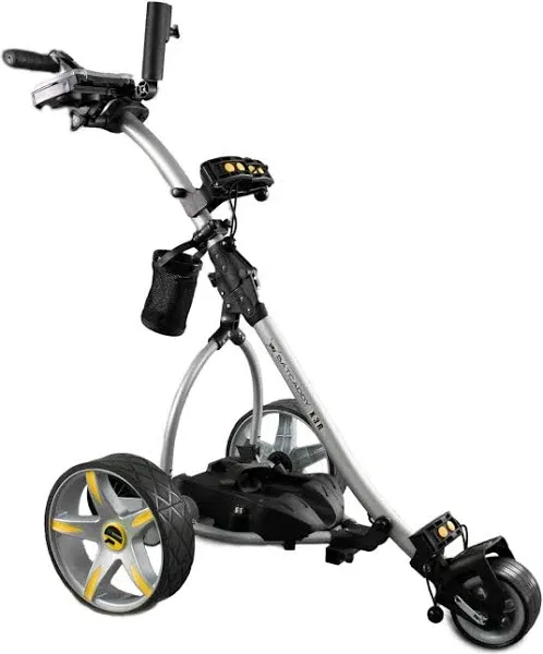 Batcaddy X3R Lithium 18-Hole Battery Powered Golf Push Cart with Remote, Dual Motor, 9-Speeds and Reverse