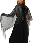 Shawls and Wraps for Evening Dresses Shawl Wraps , I. Black/Silver