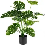 Toopify 28" Fake Plants Large Artificial Floor Faux Plants Indoor Tall for Home Office Living Room Outdoor Decor