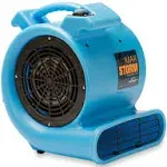 Soleaire Max Storm 1/2 HP Durable Lightweight Air Mover Carpet Dryer Blower Floor Fan for Pro Janitorial, Blue