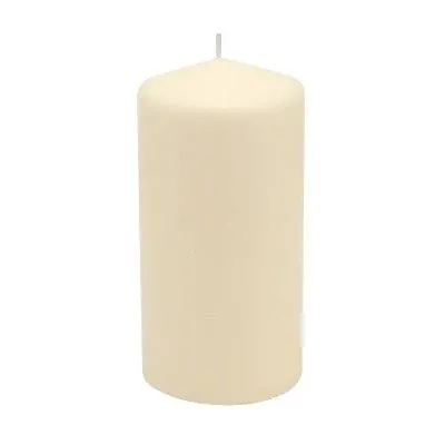 Stonebriar 3 Pack Tall 3 x 6 inch 65 Hour Long Burning Unscented Ivory Wax Pillar Candles