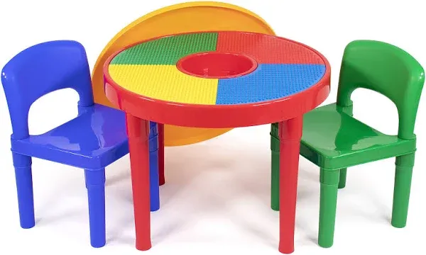 Tot Tutors Kids 2-in-1 Activity Table and 2 Chairs Set