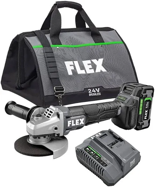 FLEX FX3171A-1C 24V Brushless Variable Speed Paddle Switch Angle Grinder Kit