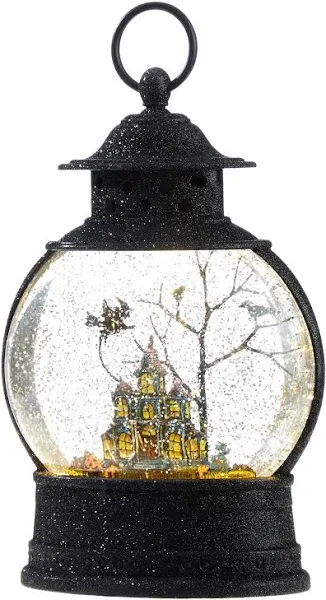 Raz Imports 10" Haunted House Halloween Lighted Water Globe Lantern 3900799