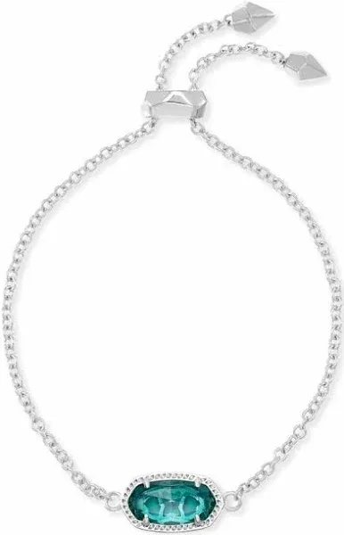 Kendra Scott Elaina Bracelet in Silver and London Blue