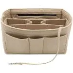 LEXSION Felt Insert Bag Organizer Bag in Bag for Handbag Purse Organizer Fits Speedy Neverful 8010 Beige M