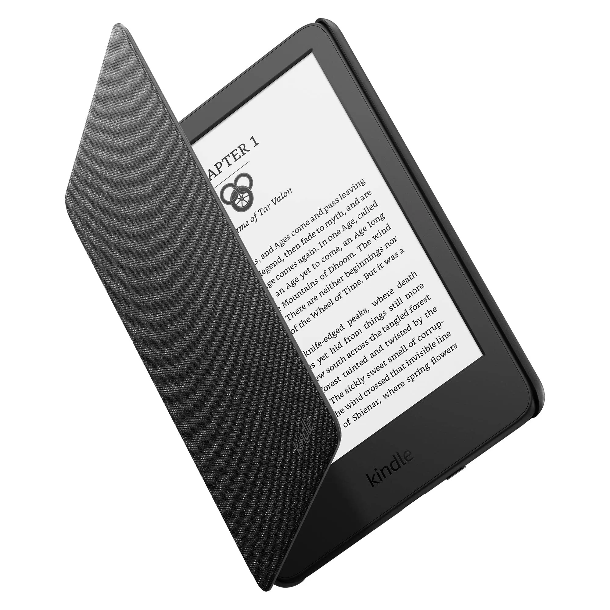 Amazon - Kindle Case, Thin and Lightweight, Foldable Protective Cover - Fabric - Black