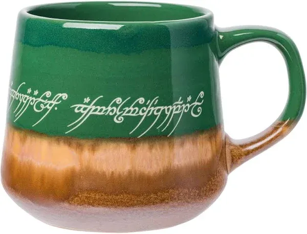 Lord of the Rings Elven Text Tapered Pottery Mug