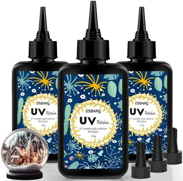 UV Resin 300G - Upgraded UV Resin Kit, Hard Type Crystal Clear Ultraviolet Curin