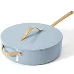 Beautiful 5.5 Quart Ceramic Non-Stick Saute Pan, Cornflower Blue by Drew Barrymore