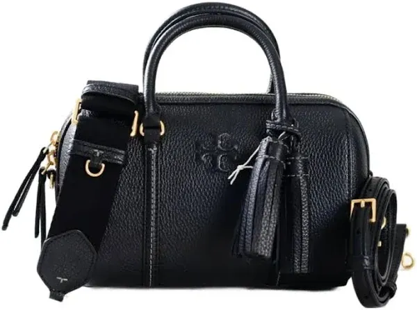 Tory Burch 146449 Thea Black With Gold Hardware Women's Mini Satchel Crossbody Bag