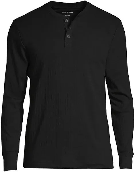 Lands' End Men's Knit Rib Pajama Henley