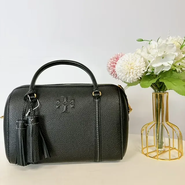 Tory Burch 141955 THEA SMALL WEB SATCHEL IN BLACK