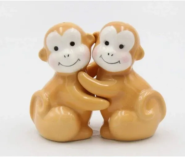 Cosmos Gifts Brown Monkey Salt and Pepper Shaker