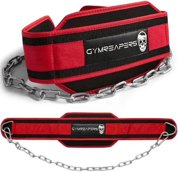 Gymreapers Dip Belt With Chain For Weightlifting, Pull Ups, Dips - Heavy Duty Steel Chain For Added Weight Training