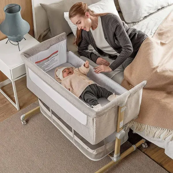 Besrey Bedside Bassinet Baby Crib