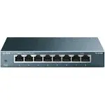 TP-Link 8 Port Gigabit Ethernet Network Switch | Ethernet Splitter | Sturdy Metal w/ Shielded Ports | Plug-and-Play | Traffic Optimization | Unmanaged (TL-SG108) (Renewed)