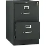 HON&#174; 510 Series Vertical File, 2 Legal-Size File Drawers, Black, 18.25&quot; x 25&quot; x 29&quot; ;