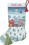 Dimensions Skating Counted Cross Stitch Christmas Stocking Kit