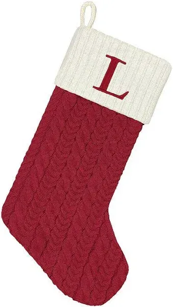 St. Nicholas Square 21-in Knit Monogram Christmas Stocking