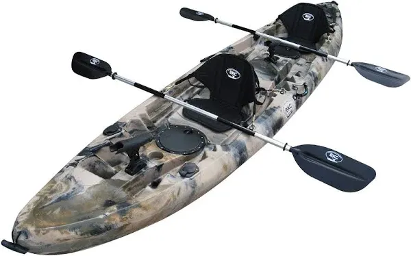 Bkc Tk219 12.2' Tandem Fishing Kayak W/Soft Padded Seats