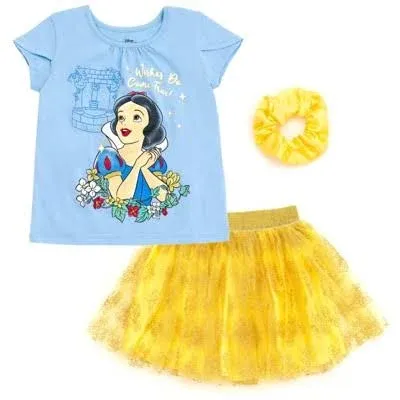 Toddler Girls Disney Princess T-Shirt Skirt and