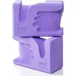 Yoga Blocks, for Wrist Pain Relief, Comfort, Grip Strength, EVA Foam Set Purple