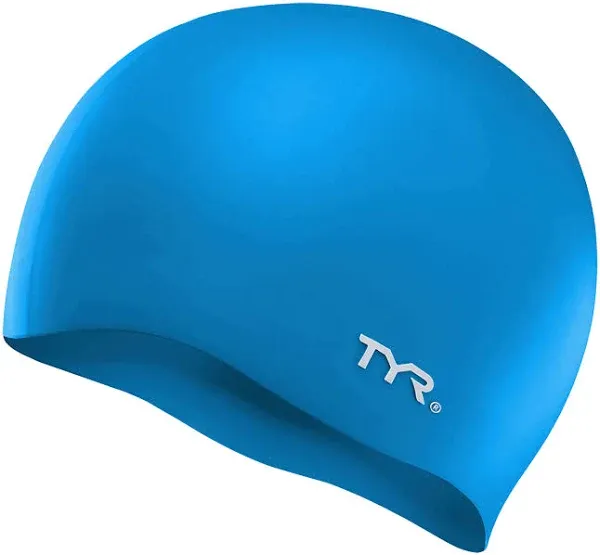 TYR Wrinkle-Free Silicon Swim Cap - Adult White