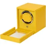 Wolf Cub Single Watch Winder with Cover - Yellow