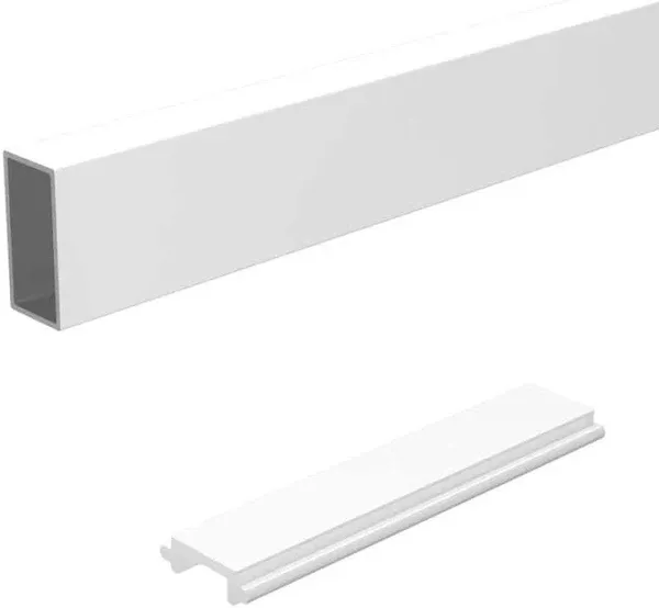 Peak Aluminum Railing 4 ft. White Aluminum Deck Railing Wide Picket and Spacer Kit for 36 in. high system 36300