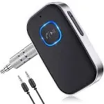 COMSOON Bluetooth Receiver for Car, Noise Cancelling 3.5mm Aux Bluetooth Car Adapter, Wireless Audio Receiver for Home Stereo/Wired Headphones,