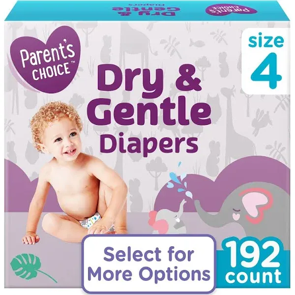 Parent's Choice Dry & Gentle Diapers Size 5, 96 Count (Select for More Options)