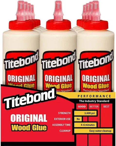 Titebond 5064 Original Wood Glue, 16-Ounces - 5 Pack