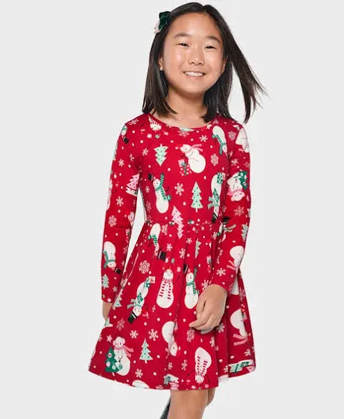 The Children's Place Girls' Long Sleeve Everyday Dress