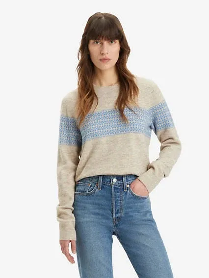 Levi's Women's Snowflake Fair Isle Stripe Sweater