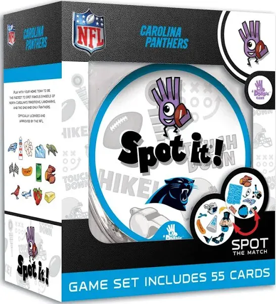 NFL Carolina Panthers Spot It! Card Game, Team Colors, One Size