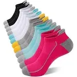 Heatuff Womens Low Cut Ankle Athletic Socks Cushioned Running Performance Breathable Tab Sock (6 Pairs)