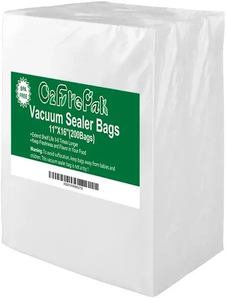 200 Gallon Size11&#034; x 16&#034; Vacuum Sealer Bags with BPA Free and Heavy Duty, Vac...