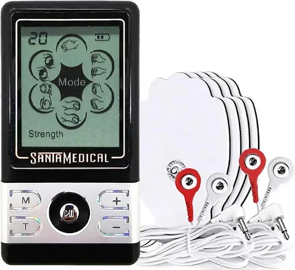 Santamedical Tens Unit Electronic Pulse Massager with Rechargeable Battery